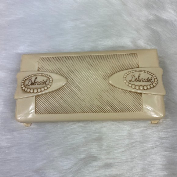 Vintage Celluloid Deknatel Pearl Case Box